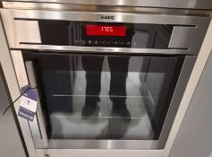 AEG Competence SECP43NS integrated electric oven.
