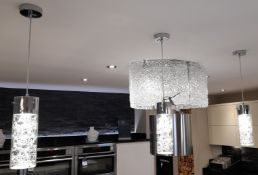 3 x Contemporary pendant lights Please note, it is