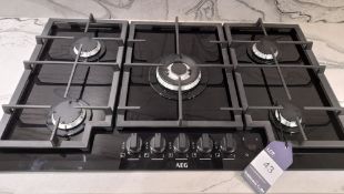 AEG HKB95540NB 5 Burner gas hob Please note, it is the purchasers responsibility to remove