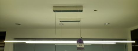 2 x Contemporary pendant lights Please note, it is the purchasers responsibility to remove