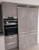 2 x Tall kitchen cabinets along with 2 drawer kitc
