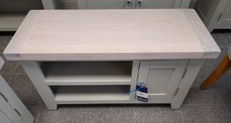 Wooden two tone tv unit Approx. 910mm (w) x 370mm