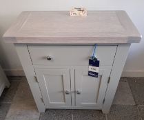 Wooden two tone compact side board Approx. 700mm (