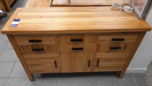 Wooden 6 drawer 3 door sideboard Approx. 1350mm (w
