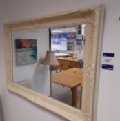 Cream ornate framed mirror 800mm (w) x 1080mm (h)