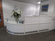 3-part modular reception desk