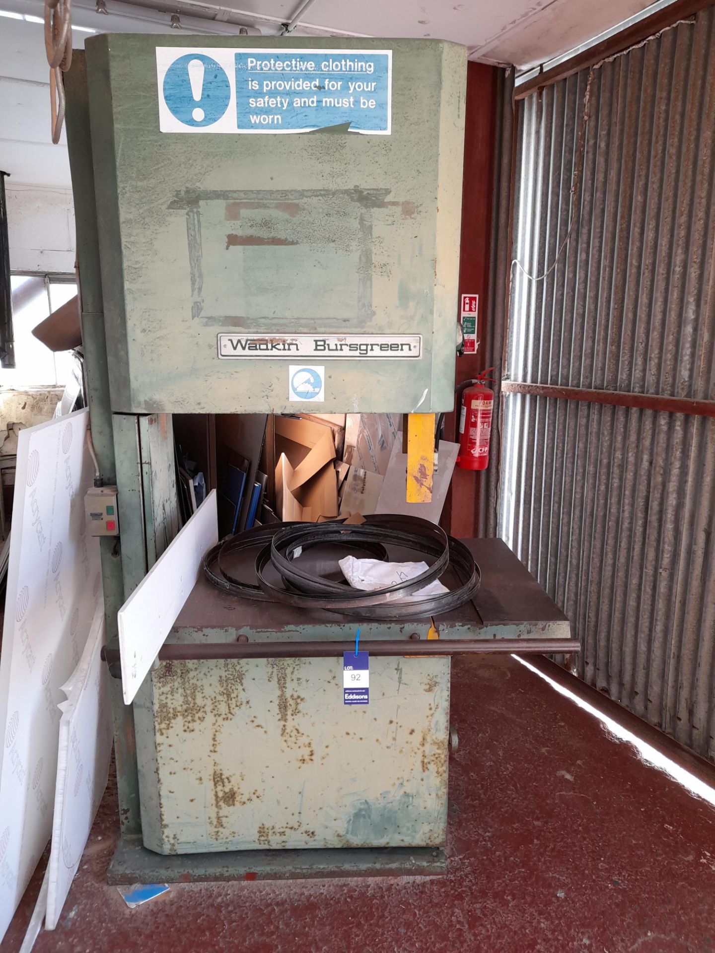 Wadkin Bursgreen C8 bandsaw, Serial Number C8.8461