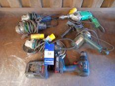 6 : Assorted Bosch/Makita/Hitachi handheld corded/