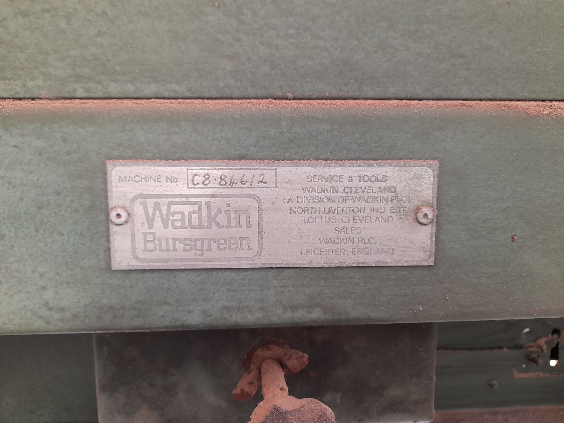 Wadkin Bursgreen C8 bandsaw, Serial Number C8.8461 - Image 3 of 4