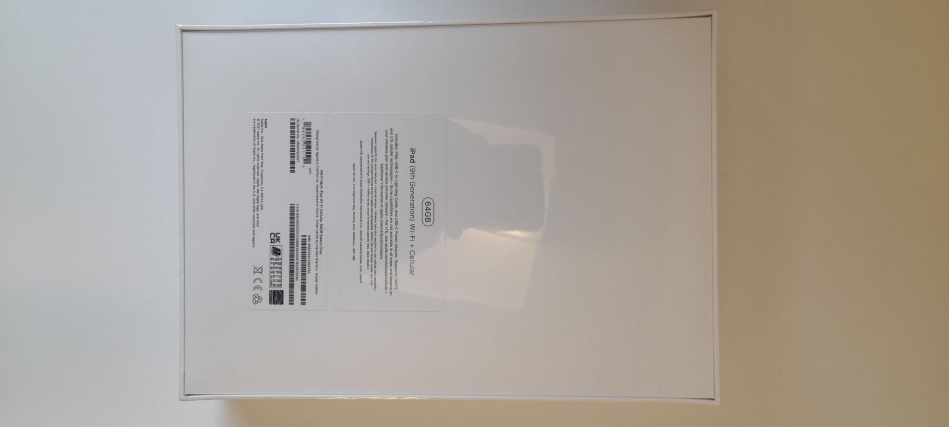 iPad (9th Generation) 64GB Space Gray Model A2604, S/N: V6Q4YQJ2G7. Sealed box - Image 2 of 2
