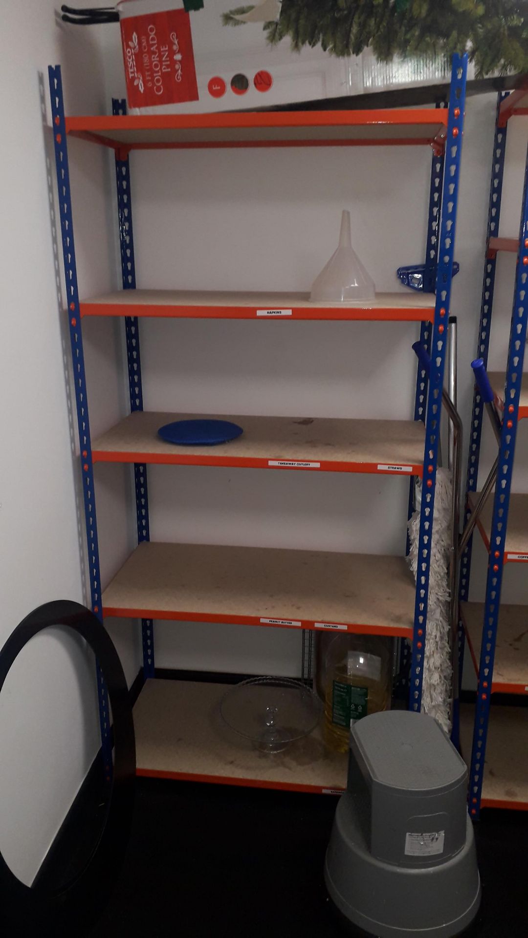 Contents of store room to include 3 bays boltless shelving, 2 x Atlas steel upright 4 door key - Image 6 of 6