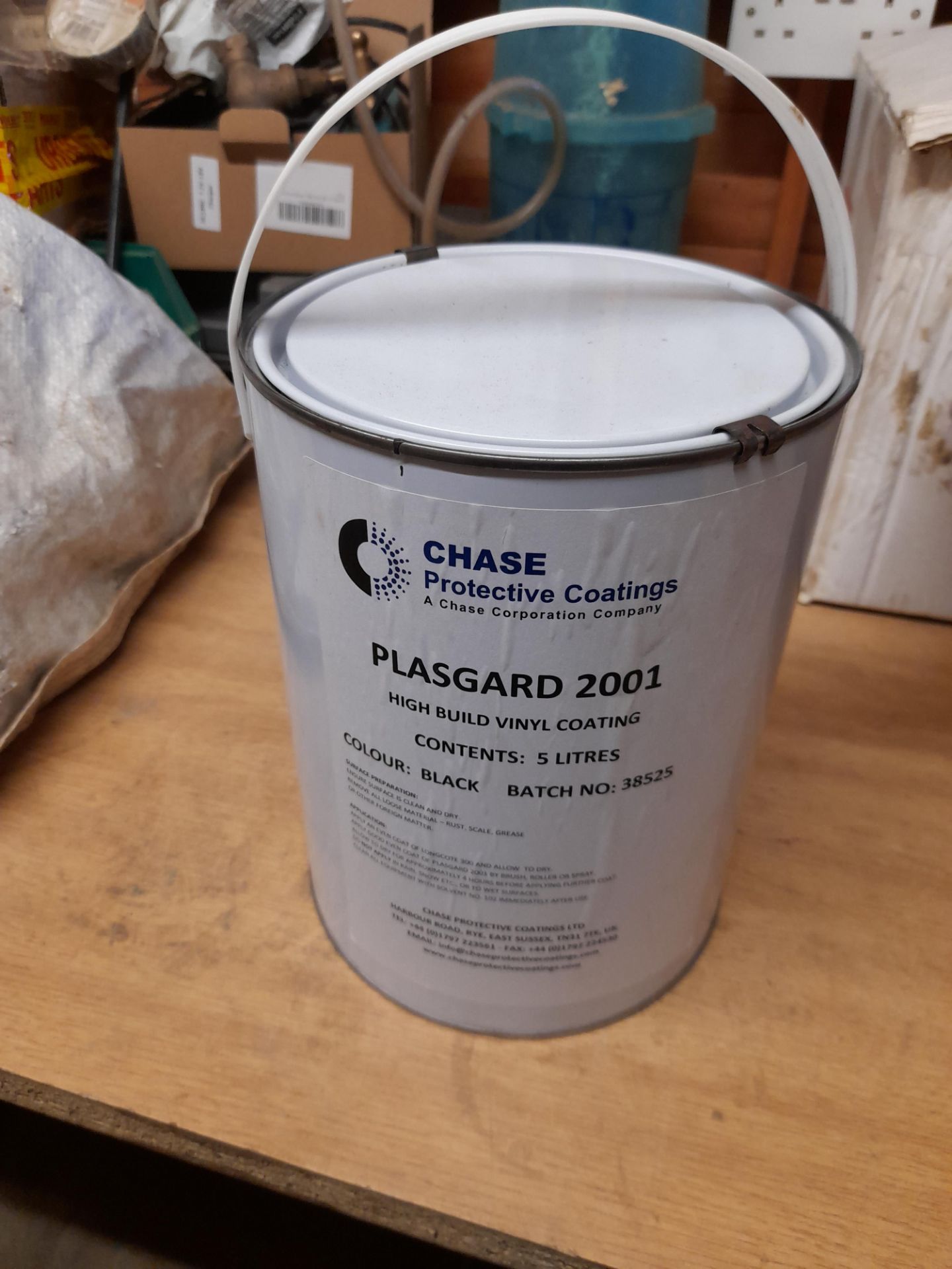 4 x 5L tins of Chase Protective Coating Plasguard 2001 (black)