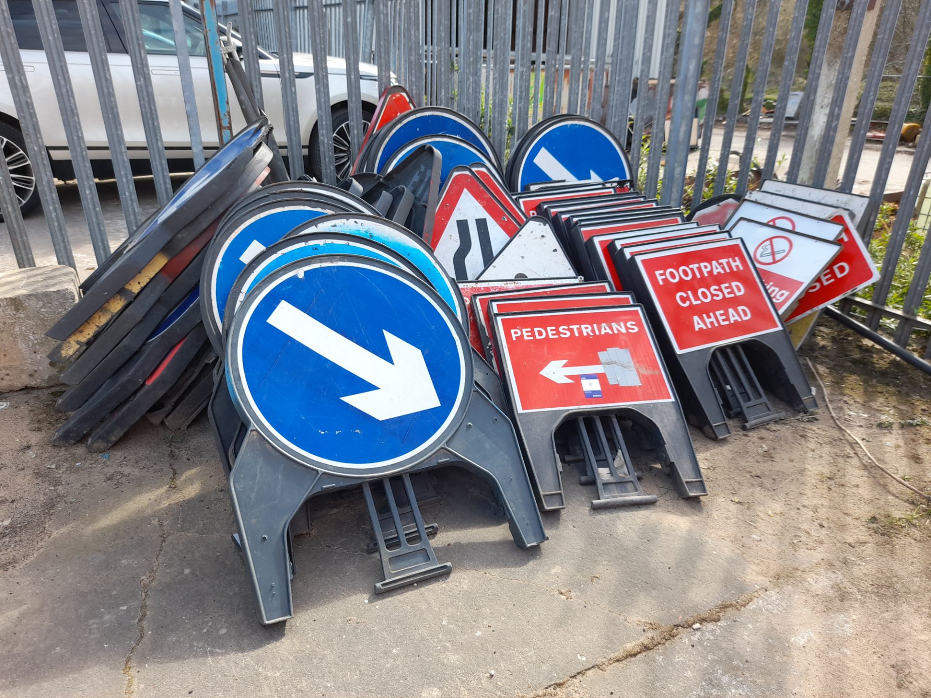 Quantity of various road/site signage