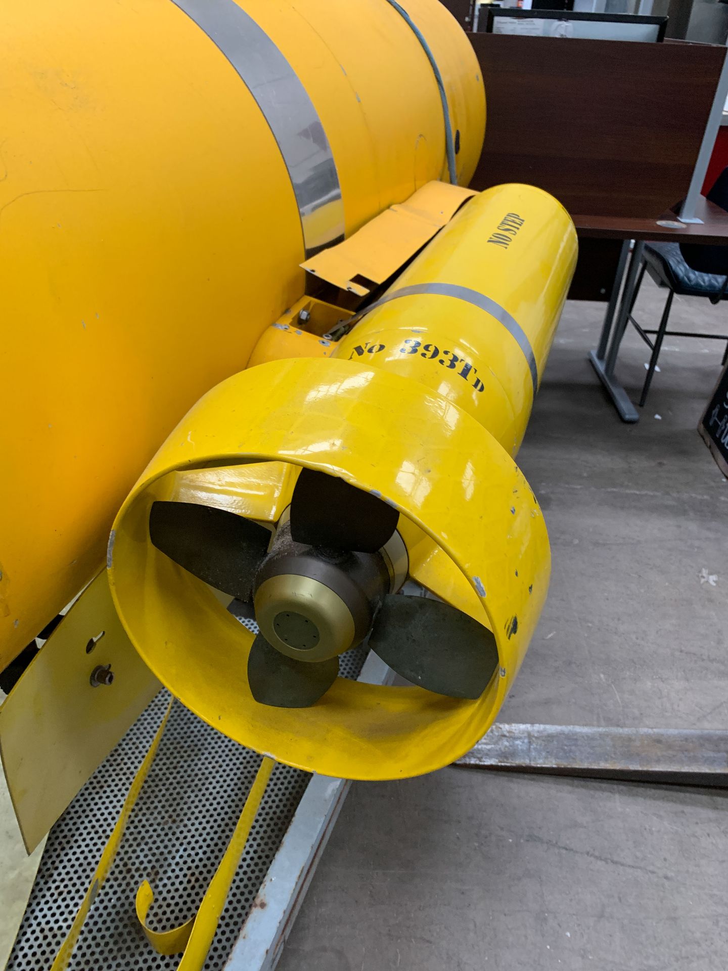 ECA Circa 1950's Mine Sweeping Submarine Mounted on Mobile Trolley - Image 5 of 8