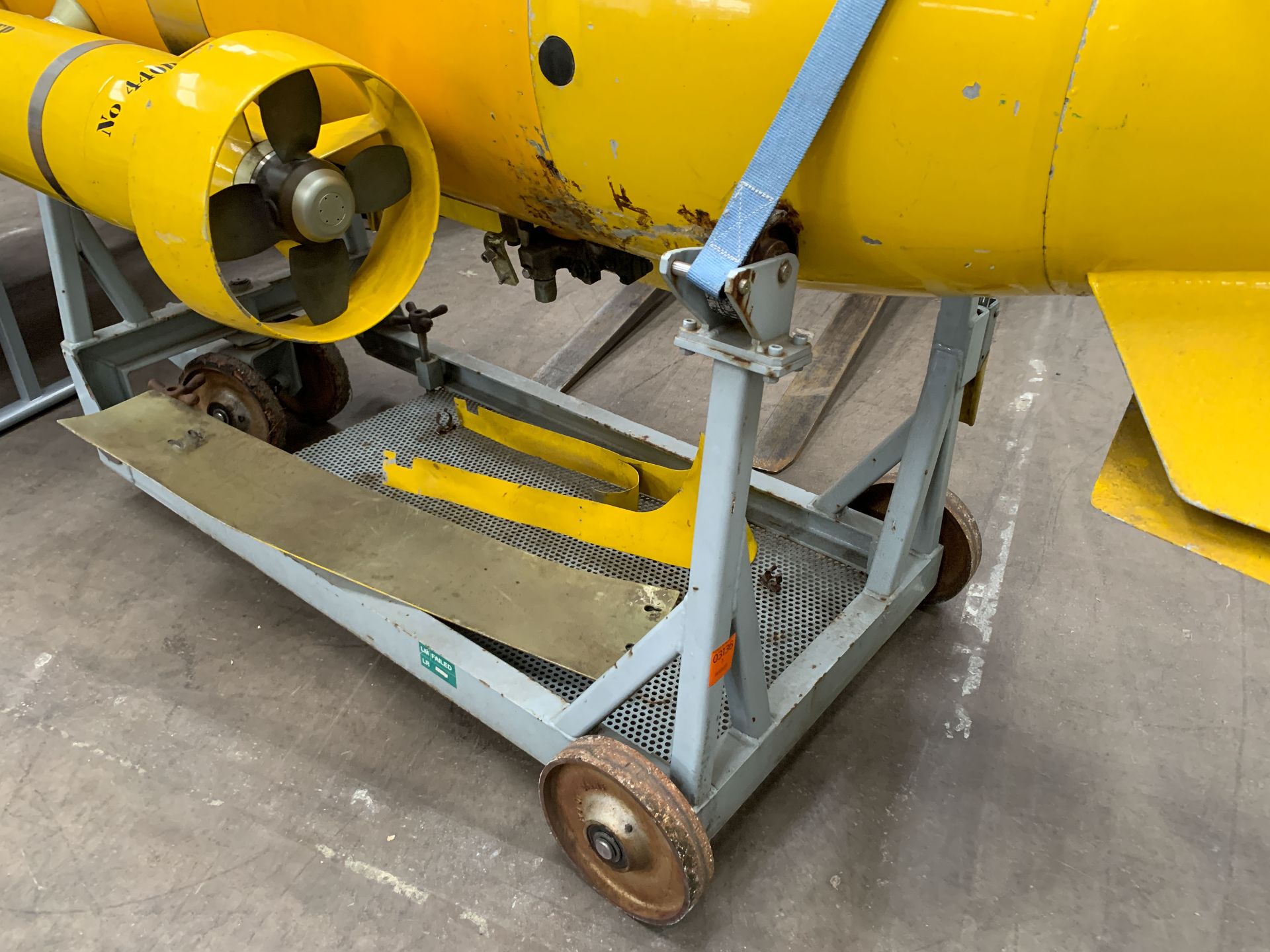 ECA Circa 1950's Mine Sweeping Submarine Mounted on Mobile Trolley - Image 3 of 8