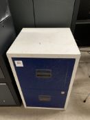 2 drawer unbadged metal filing cabinet (no keys)
