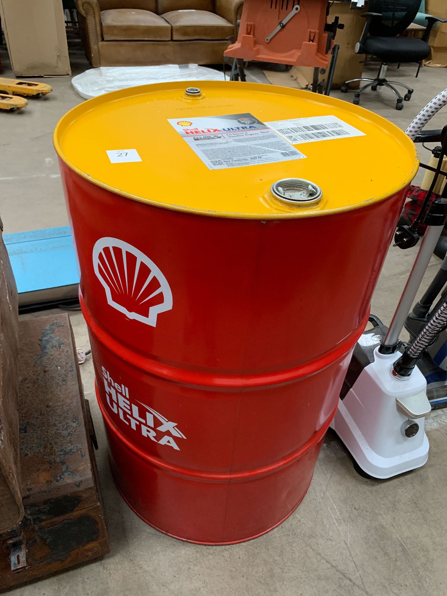 Empty Shell Oil drum