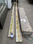 2x Wood/Painted Carousel Beams