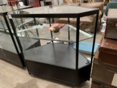 Mobile Glazed Corner Shop Display Cabinet