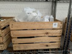 Wood crate containing various VAPE stock