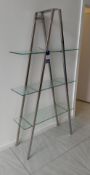 3 Glass Tiered Book Shelf