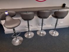 4 x Leather effect bar stools (Location – Gateshead) Available for collection Monday 15 or Tuesday