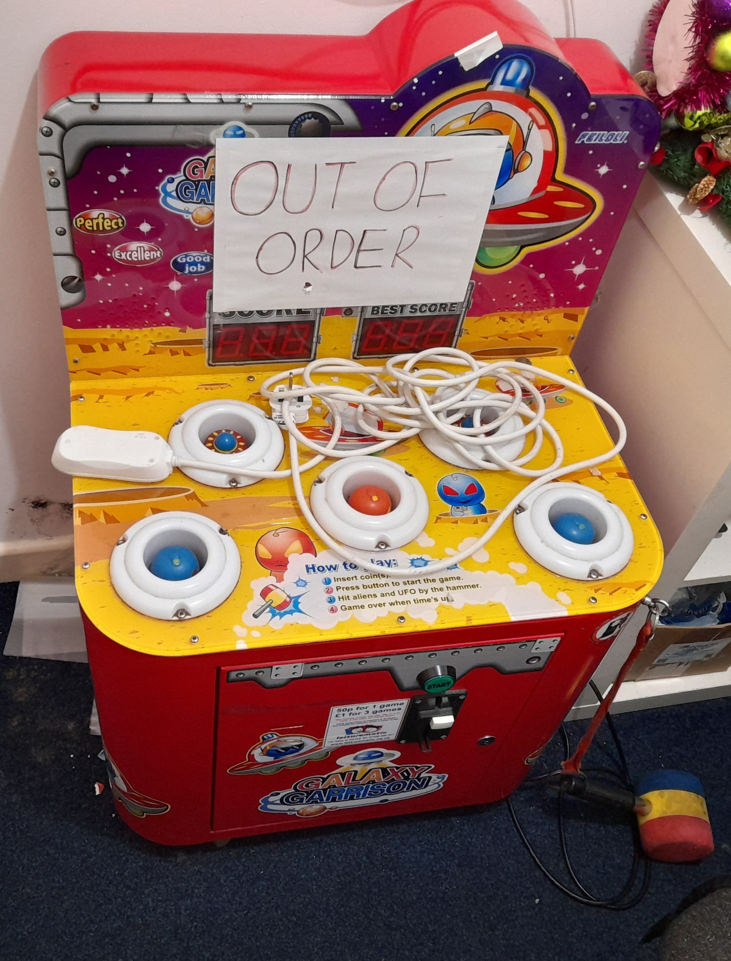 Children’s wack-a-mole style machine (Spares / repairs) (Location – Prudhoe)