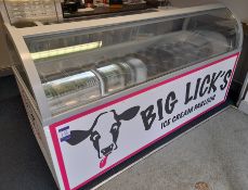 AHT Boston 210 22-Pot Serve over sliding glass display ice cream display freezer (Location –