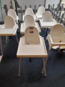 8 x Children’s plastic highchairs (Location – Prudhoe)