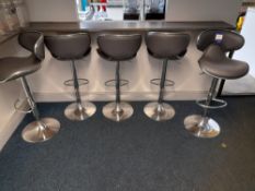 5 x Leather effect bar stools (Location – Gateshead) Available for collection Monday 15 or Tuesday