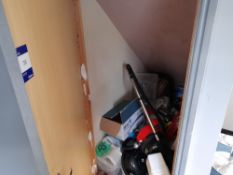 Contents to cleaning stores, to include 2 x various vacuum cleaners, as lotted (Location – Prudhoe)