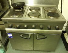 Lincat ELSR9C 6 burner electric range (Purchasers responsibility to disconnect electrically, by a