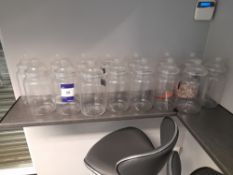 15 x Plastic sweet jars (Location – Prudhoe)