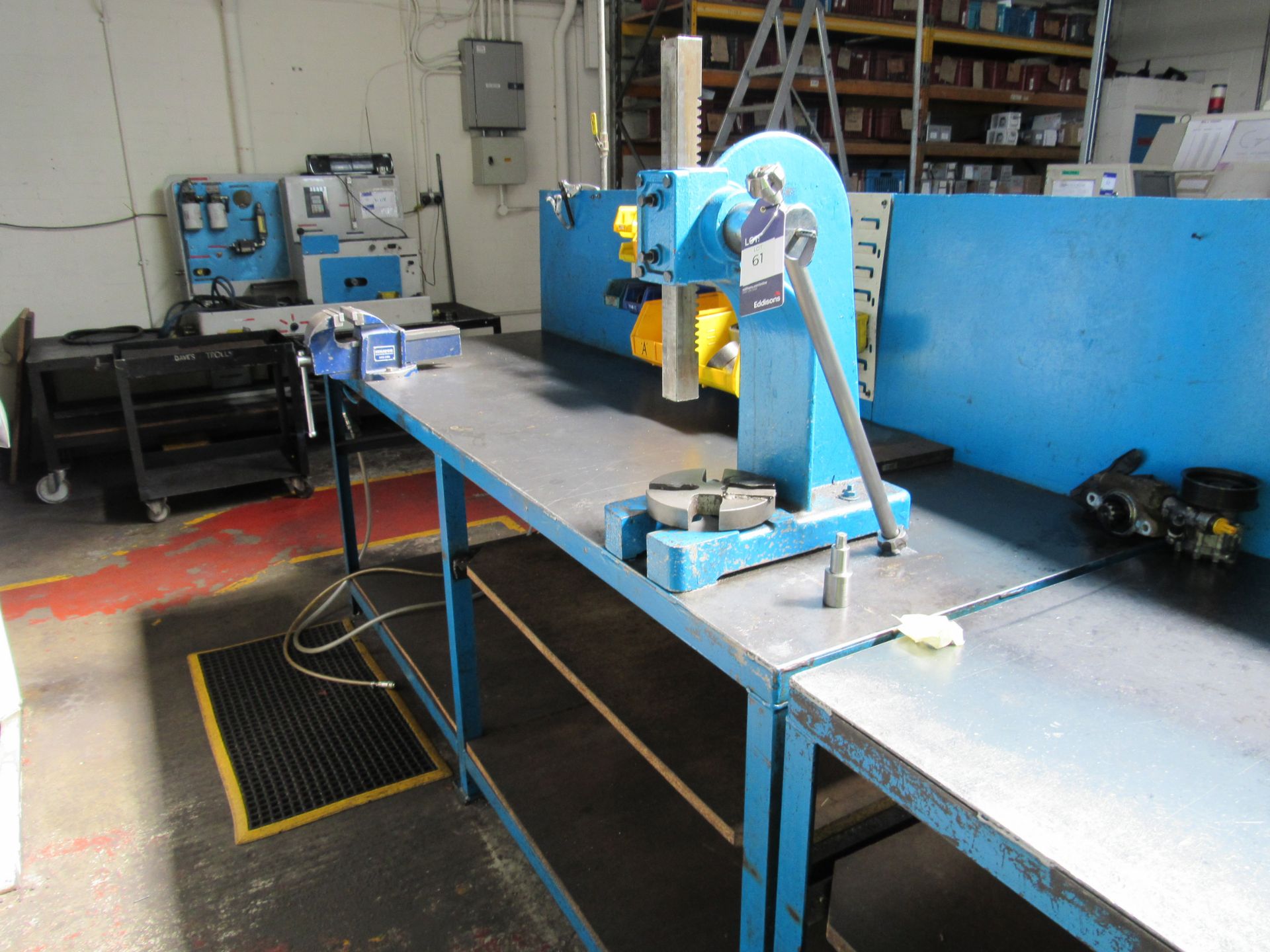 Workbench with geared press and senator 44-106 vic