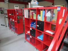 2 Red Mobile Cube Storage Units