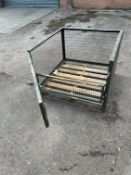 Green US Army swing gate pallet stillage