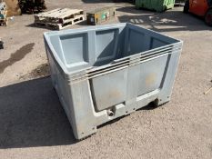 Gray Plastic Dolav Pallet Bin No Lid