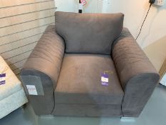 Grey Quilted Armchair
