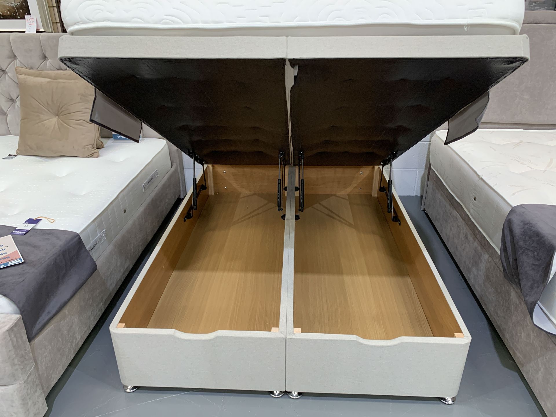 Dreamvendor Double Ottoman Bed with Tencel Mattress - Image 5 of 6