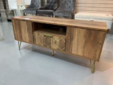 Timber Effect TV Stand