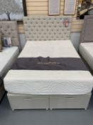 Dreamvendor Double Ottoman Bed with Tencel Mattress