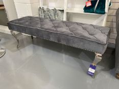 Footstool with Chrome Cabriole Legs