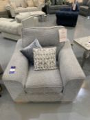 Burghley Mottled Grey Armchair