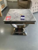 Marble Effect and Chrome Coffee Table