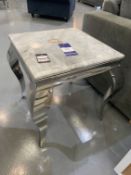 Marble and Chrome Lamp Table