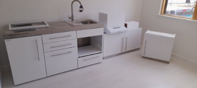 Elfin Kitchen Stainless Steel Powder Coated Kitchen Unit (Approx 1800x600) with Sink and Mixer Tap