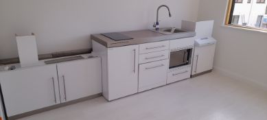 Elfin Kitchens Stainless Steel Powder Coated Kitchen Unit (Approx 1800x600) with Sink and Mixer