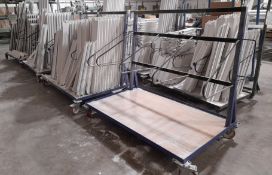 4 x Sheet stock trollies (Contents not included)