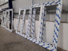 5 x Various uPVC patio doors (unglazed), to wall