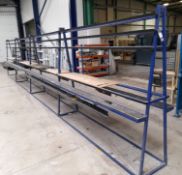 4 x Double sided floor mounted A frame storage units